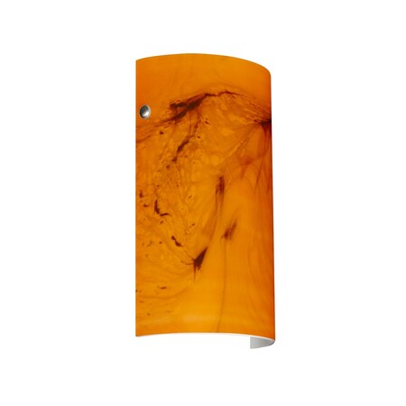 Besa Lighting Tamburo 7 Wall Sconce, Habanero, Polished Nickel Cap Finish, 1x8W LED 7042HB-LED-PN
